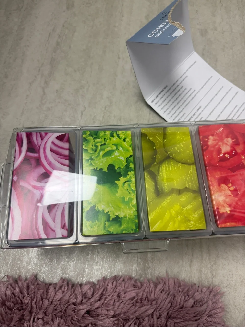 Crofton Clear Condiment Caddy with Removable Trays - Clear